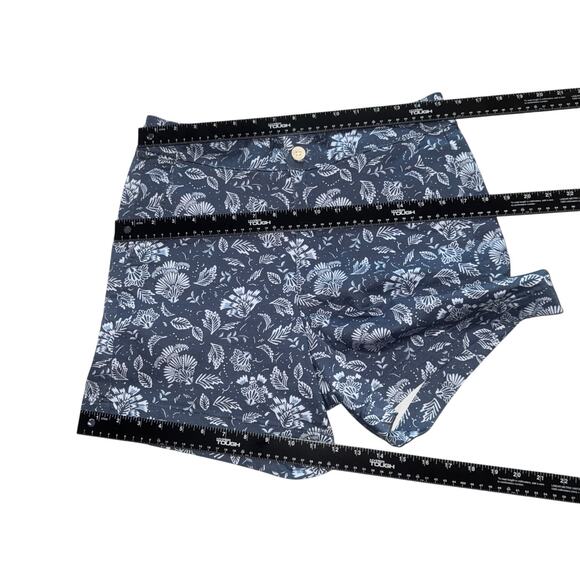 Jachs Girlfriend Floral Chino Shorts | Blue | Elastic Waist | Size M - Picture 8 of 10